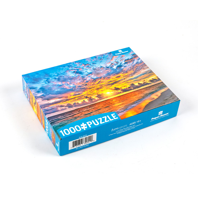 Puzzle 1000 pezzi che tramonta il sole sul mare